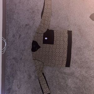 Used rarely men’s coach signature crewneck khaki black sweatshirt